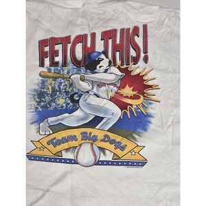 Big Dogs Fetch This Graphic T Shirt XL White Team Big Dogs Baseball Tee B27